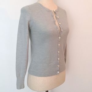 Merino Wool Soft Blue Cardigan Sweater Sz S